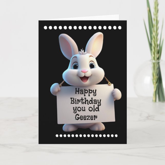 HAPPY BIRTHDAY Folded Greeting Card Kort (Framsida)