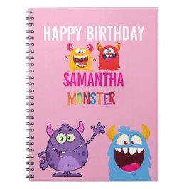Happy Birthday FUN Monsters kids Anteckningsbok