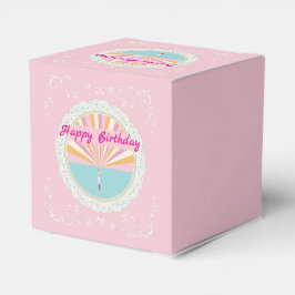 Happy Birthday Fun Party Box, Pink Rainbow Presentaskar