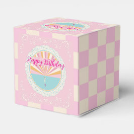 Happy Birthday Fun Party Box, Pink Rainbow Presentaskar
