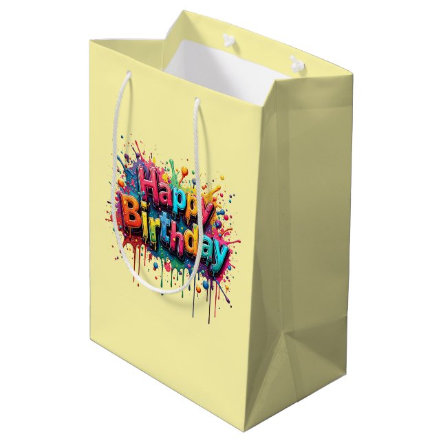Happy Birthday Gift Bag Design (Baksidan Vinklad)