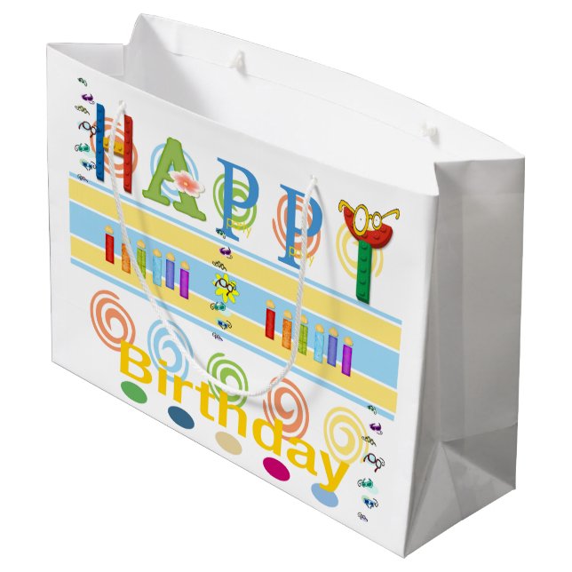 Happy Birthday Gift Bag EyeGlasses (Baksidan Vinklad)