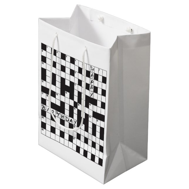 Happy Birthday Gift Bag - For crossword lovers (Framsidan Vinklad)