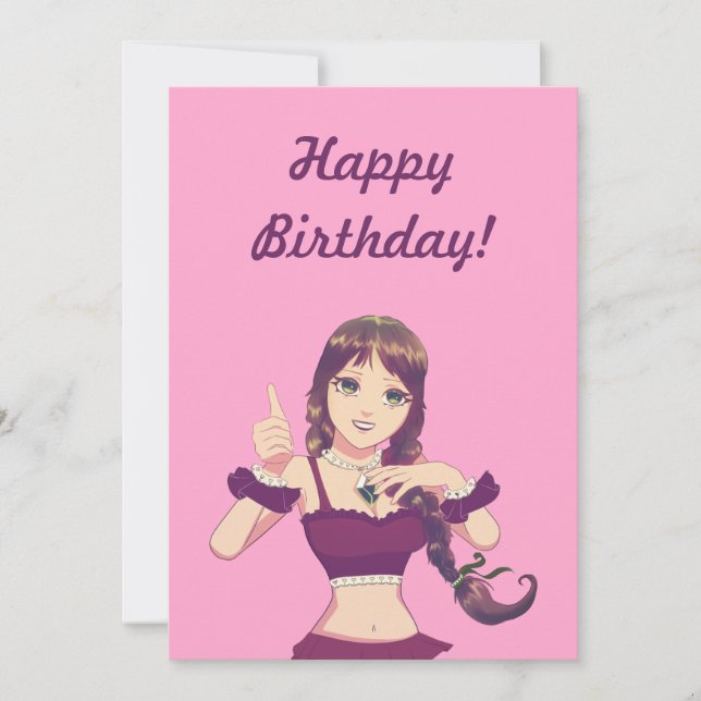 Happy Birthday Girl Pink Party Invitation  Inbjudningar (Framsida)