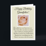 Happy Birthday Grandfather Card Kort<br><div class="desc">Happy Birthday Grandfather!</div>