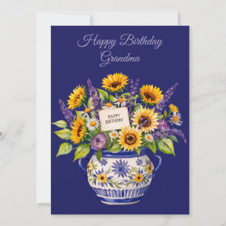 Happy Birthday Grandma. Greeting Card Julkort
