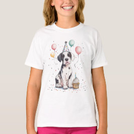 Happy Birthday Great Dane Puppy Cupcake T Shirt