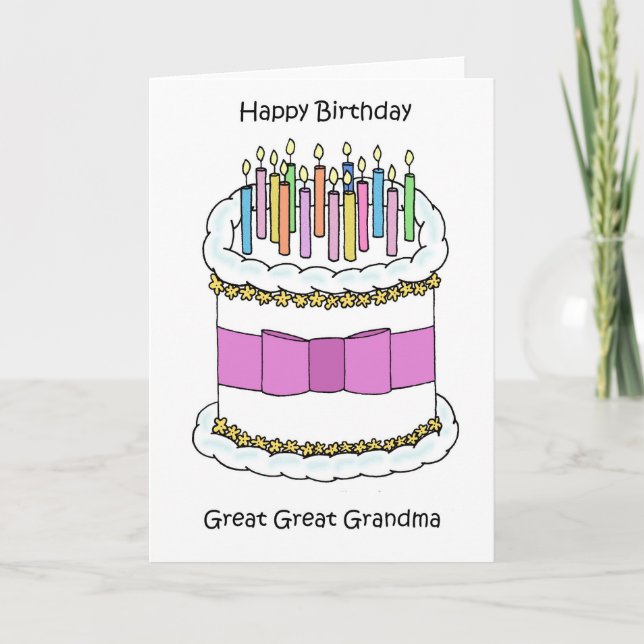 Happy Birthday Great Great Grandma Kort (Framsida)