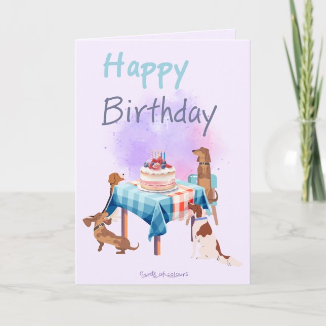 Happy birthday greeting card  helgkort (Framsida)