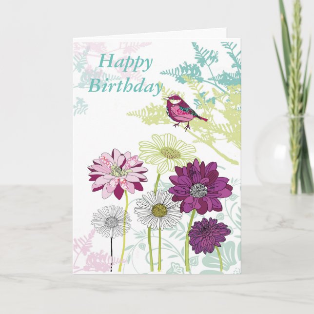 Happy Birthday greeting card Kort (Framsida)