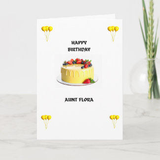 Happy Birthday Greeting Card-Yellow Ballons Kort