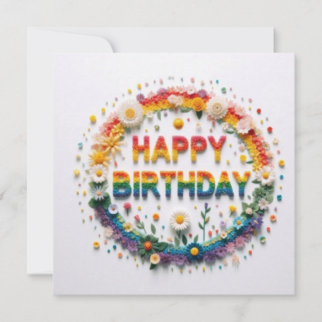 Happy Birthday Greeting Cards  Julkort (Framsida)