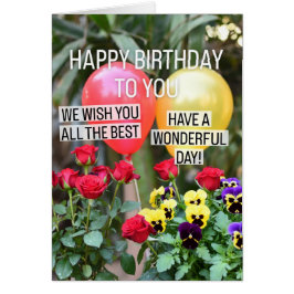 Happy Birthday Hälsningskort