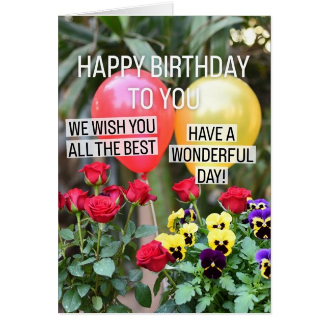 Happy Birthday Hälsningskort (Framsidan)