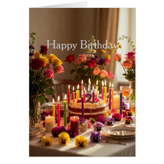 Happy Birthday Hälsningskort (Framsidan)