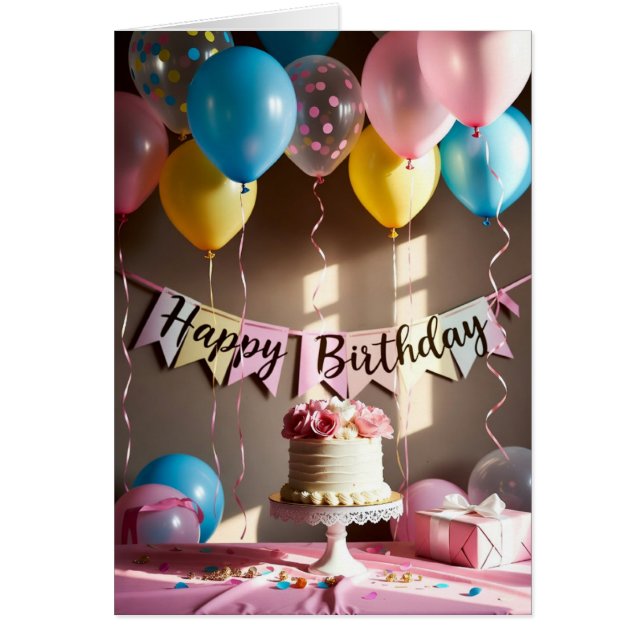 Happy Birthday Hälsningskort (Framsidan)