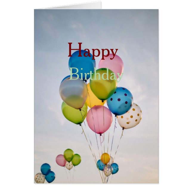 Happy Birthday Hälsningskort (Framsidan)