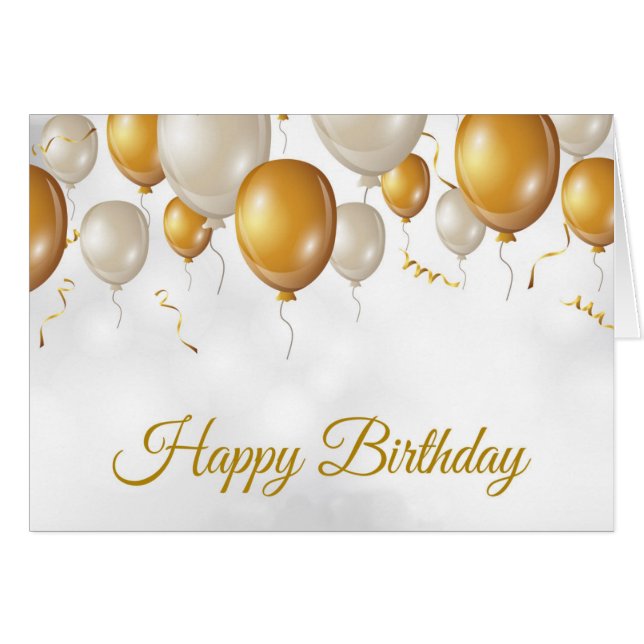 Happy Birthday Hälsningskort (Framsidan Horizontal)