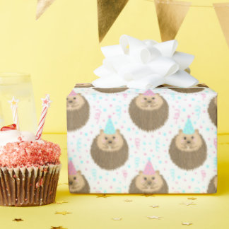 Happy Birthday Hedgie Pattern Presentpapper