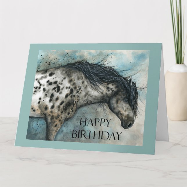 Happy Birthday Horses Appaloosa by Bihrle Kort (Framsida)