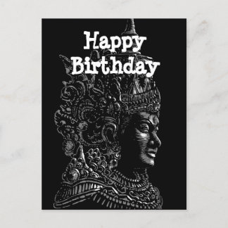 Happy Birthday indian sculture Vykort