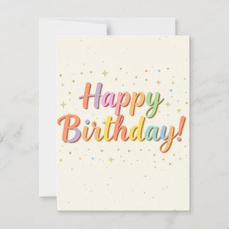 Happy Birthday Invitation Card Magnetisk Inbjudningskort