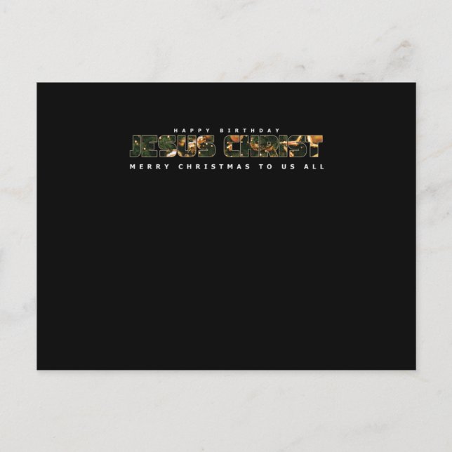 Happy Birthday Jesus Merry Christmas Xmas Gift Vykort (Framsida)