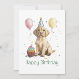 Happy Birthday Labrador Retriever Dogs Kort