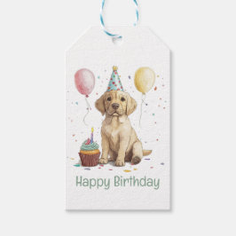 Happy Birthday Labrador Retriever Dogs Presentetikett