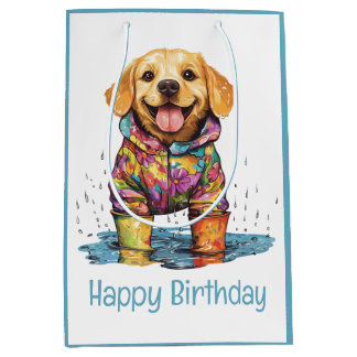 Happy Birthday Labrador Retriever Rain Puddle