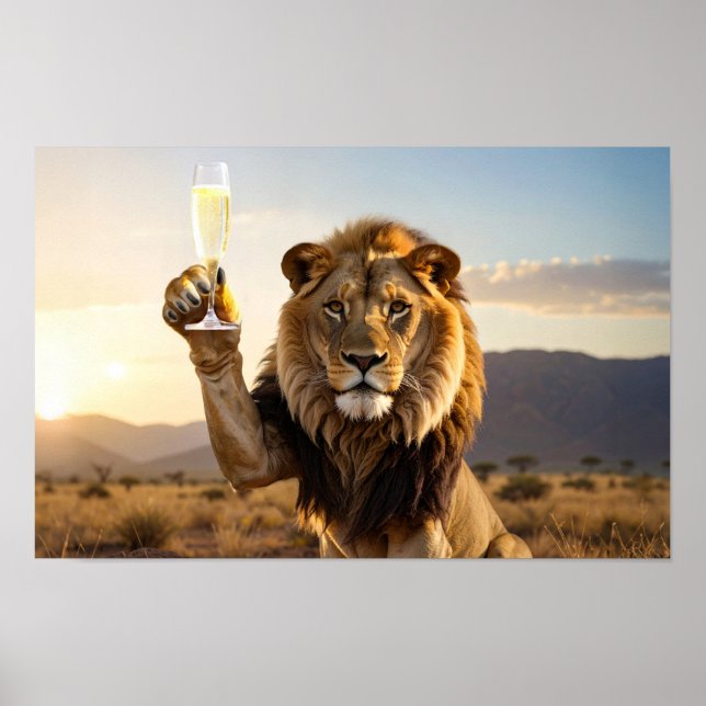 Happy Birthday Lion - Congratulations -  Poster (Framsidan)