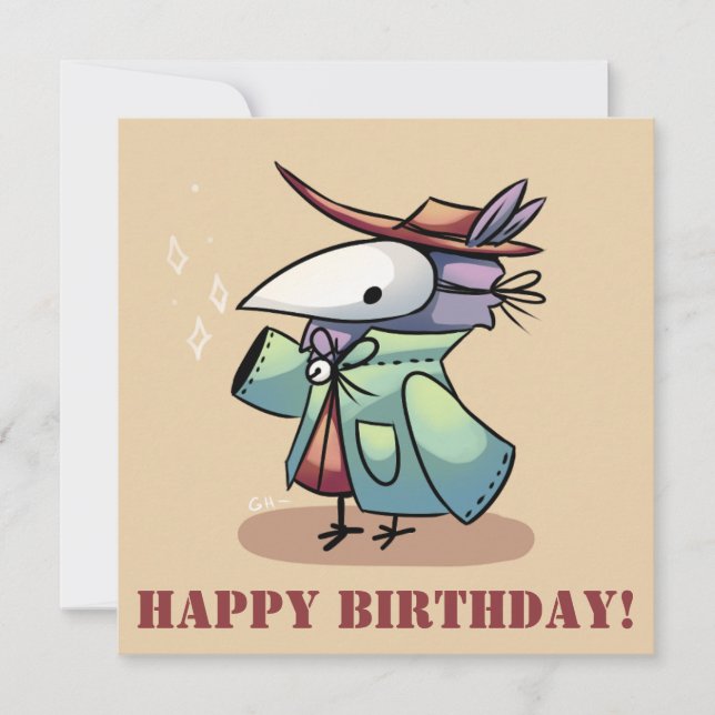 Happy Birthday, magical bird Julkort (Framsida)