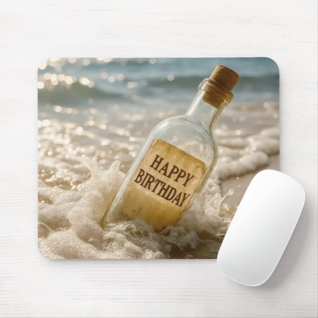 Happy Birthday Message in a Bottle Musmatta (Med mus)