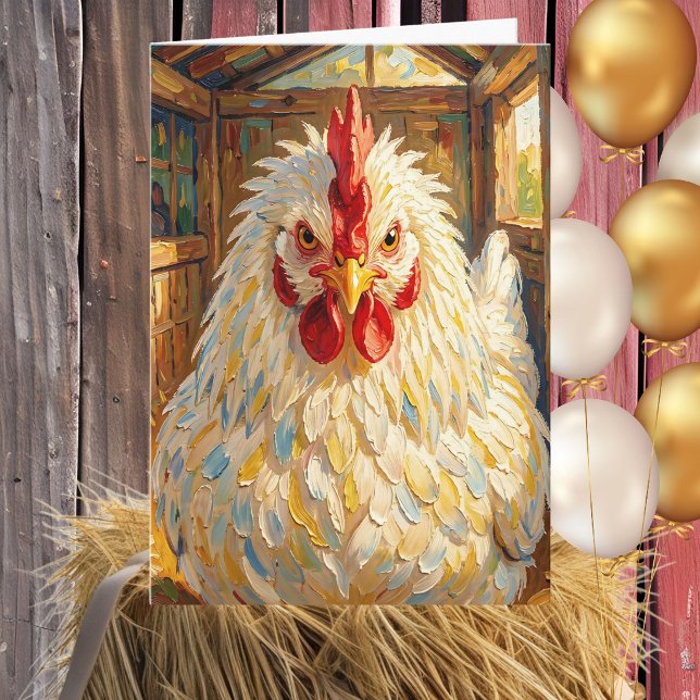 Happy Birthday Mother Clucker | Funny Chicken Pun Kort (Skapare uppladdad)