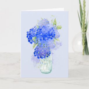 Happy Birthday Mother-in-law Hydrengea Flower Kort