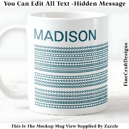 Happy Birthday & Name Hidden Message 093T Kaffemugg