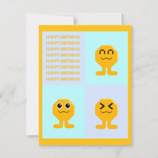 Happy Birthday Octagon Popkin Inbjudningar