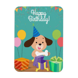Happy birthday of the dog magnet