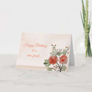 Happy Birthday. Oriental Flowers. Kort
