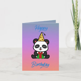 ‘Happy birthday’ panda verjaardags Kort