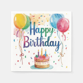 Happy Birthday Pappersservett