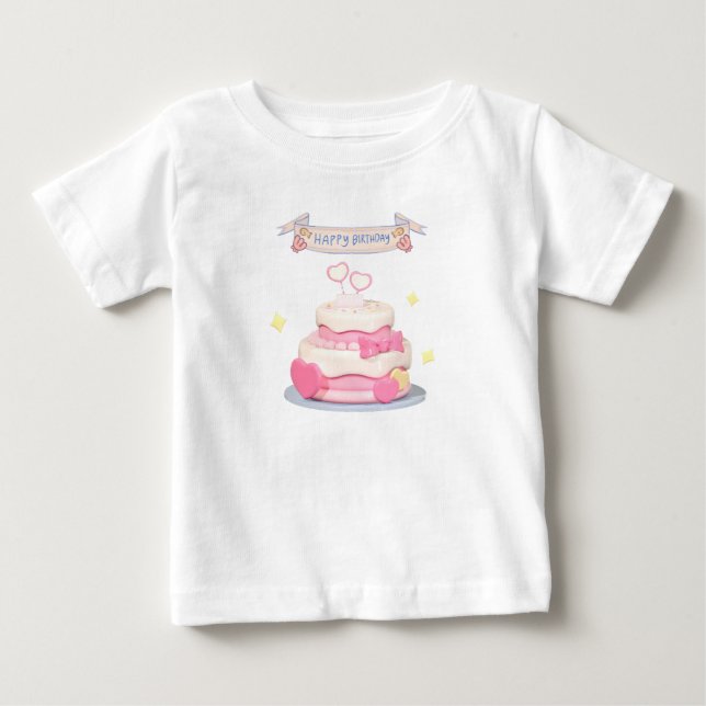 Happy Birthday Party Vibes Only T Shirt (Framsida)