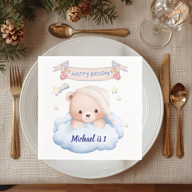 Happy Birthday Personalized Paper Napkin Pappersservett (Skapare uppladdad)