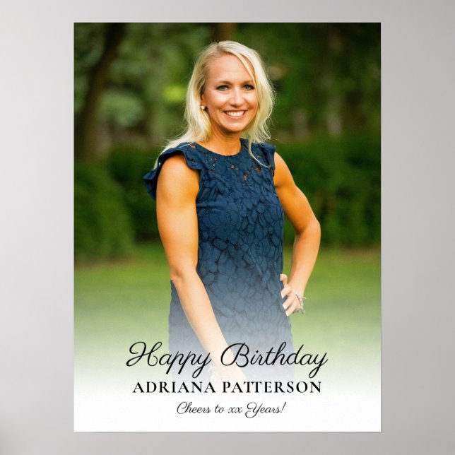 Happy Birthday Photo, Cheers and Welcome to Party  Poster (Framsidan)