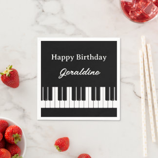 Happy Birthday Piano Player Personalised Pappersservett