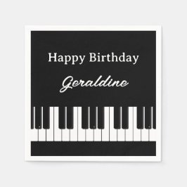 Happy Birthday Piano Player Personalised Pappersservett