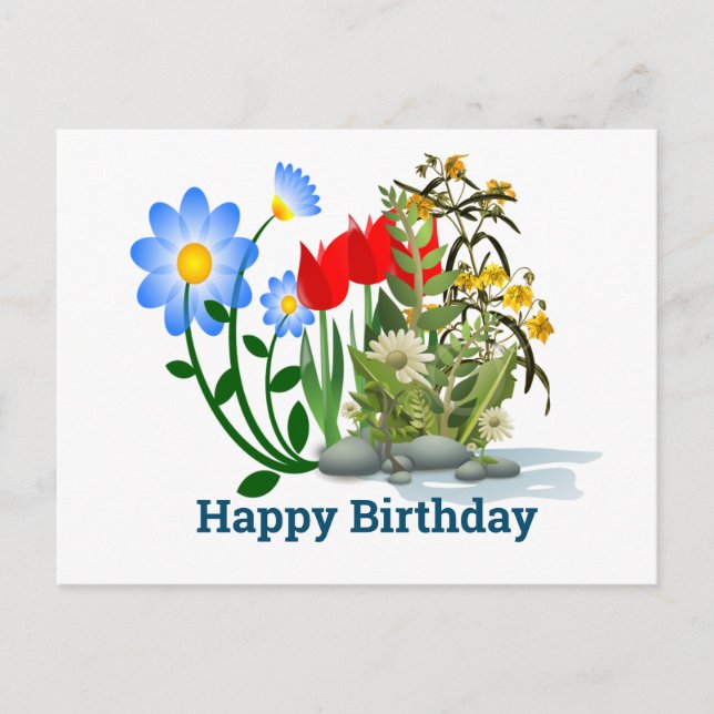 Happy Birthday Postcard Vykort (Framsida)