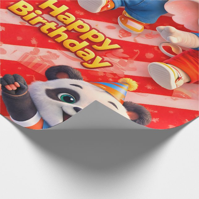 Happy birthday premium wrapping paper de presentpapper (Hörn)