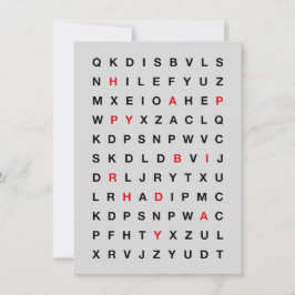 Happy Birthday Printable Card – Minimal Design Inbjudningar