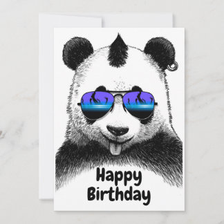 Happy Birthday Punk Panda Inbjudningar